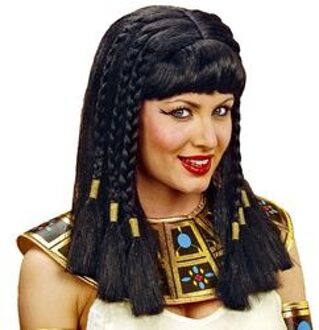 Pruik koningin van de Nijl Zwart