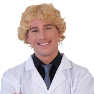 Pruik krul blond