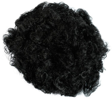 Pruik krullen zwart