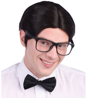 pruik Nerd heren zwart