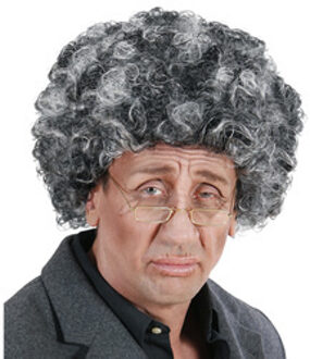 Pruik oude man Zilver - Grijs