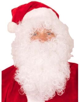 Pruik + Baard kerstman eco Wit - Transparant