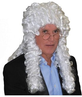 Pruik Rechter wit Wit - Transparant