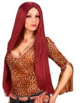 Pruik rood extra lang Rood - Zalm