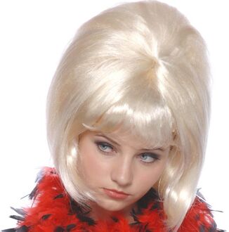 Pruik sixties blond Blond- Goudblond