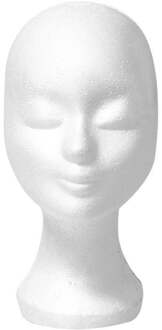 Pruikenhouder tempex wit