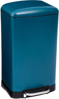 Prullenbak|pedaalemmer - blauw - metaal - 30 liter - 34 x 61 cm