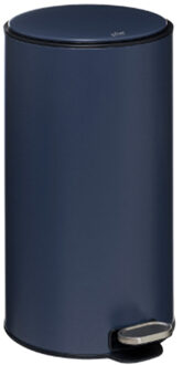 Prullenbak|pedaalemmer - donkerblauw - metaal - 30 liter - 62 cm