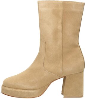 PS Poelman Enkellaarsjes Hak Beige - 37