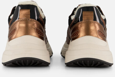 PS Poelman Sneakers Metallic bruin Leer - 36,37,38,39,40,41