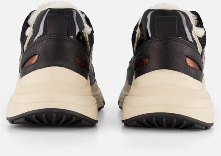 PS Poelman Sneakers Metallic zwart Leer - 37,38,39,40