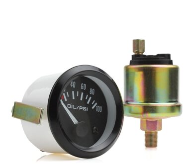 Psi Manometer Guage 2Inch Oliedrukmeter 78G Voor Auto Pro Truch Professionele Zwart Wit Licht
