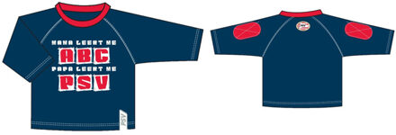 PSV baby t-shirt longsleeves ABC donkerblauw, maat 98/104