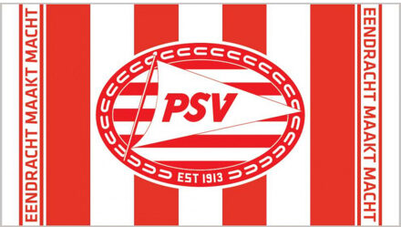 PSV handdoek rood/wit gestreept
