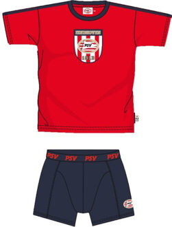 PSV shortama 1913 rood/zwart, maat 128