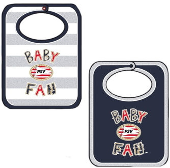 PSV Slabbetjes psv blauw/grijs/wit 2-pack