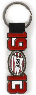 PSV Sleutelhanger Logo 1913 Metaal Zilver/rood/wit 7 X 2 Cm
