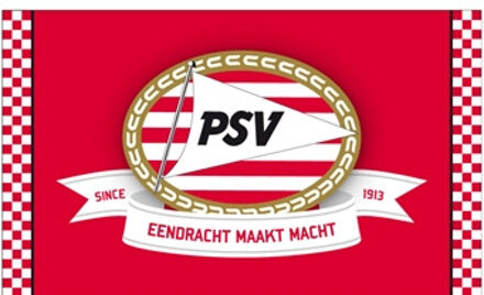 PSV vlag eendracht maakt macht rood, 150 x 220 cm