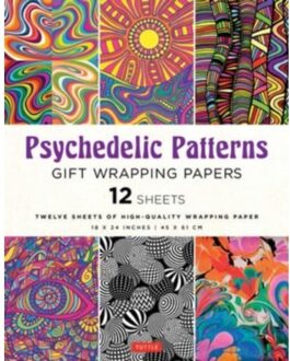 Psychedelic Patterns Gift Wrapping Papers - 12 Sheets