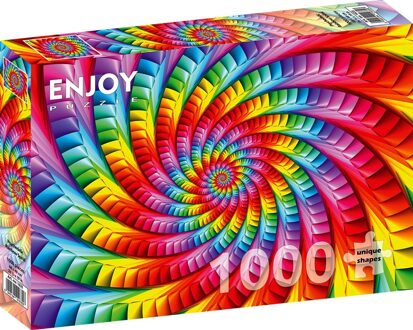 Psychedelic Rainbow Spiral Puzzel (1000 stukjes)