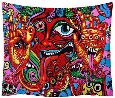 Psychedlic Mandala Tapestry Hippie Kamer Muur Opknoping Deken Art Home Decor B