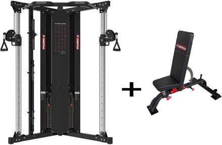 PTessentials Combo Deal - PRO Functional Trainer incl. adjustable bench - 2 x 90 kg stack