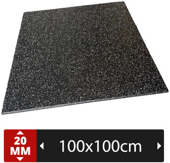 PTessentials Cross Pro vloertegel 100x100x2 met EPDM toplaag en flakes