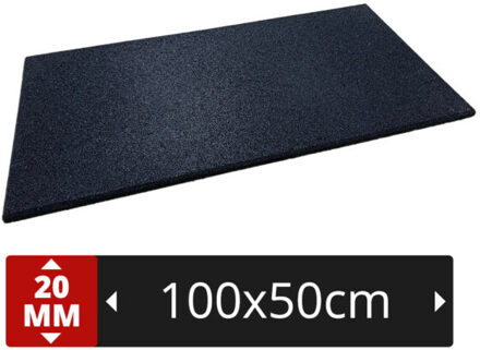 PTessentials High Density 1050 kg/m3 crossfit tegel 100x50 cm - zwart