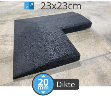 PTessentials Hoekafwerking 23x23x2 high-density tegel