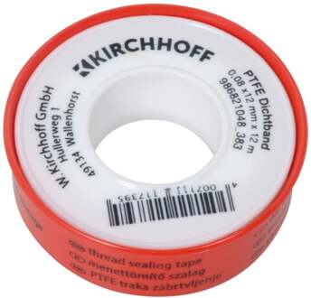 PTFE schroefdraad afdichtingstape, 0,08 x 12 mm x 12 m - 986821048