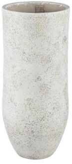 PTMD Bloempot Dorin - 22x22x50 cm - Cement - Wit