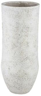 PTMD Bloempot Dorin - 24x24x55 cm - Cement - Wit