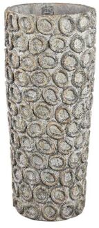 PTMD Bloempot Ginte - 24x24x55 cm - Cement - Grijs