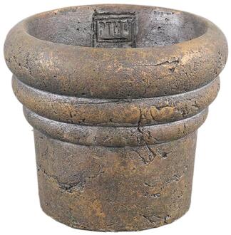 PTMD Bloempot Helena bruin 16x16x14cm