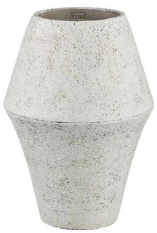 PTMD Bloempot Tink - 28x28x40 cm - Cement - Wit