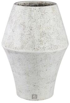 PTMD Bloempot Tink - 43x43x60 cm - Cement - Wit