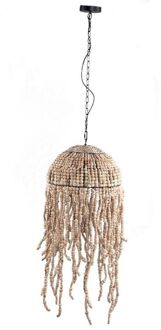 PTMD Hanglamp Doritty - 42x42x99 cm - Hout - Naturel Transparant