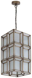 PTMD Layra Hanglamp - 24x24x45 cm - Glas - Wit