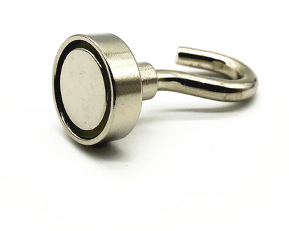 PTSNET Super Strong Neodymium Magnet Magnetic Hook Hanger Key Coat Cup Hanging Hanger for Home Storage 16mm Diameter 5kg Power