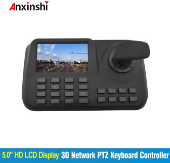 PTZ IP Camera Controller ONVIF Network 3D Joystick Keyboard 5Inch LED Color Display Plug and Play USB & HDMI Output