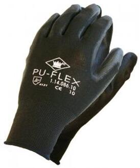 Pu-Flex Werkhandschoenen Zwart 11408600 - maat 9