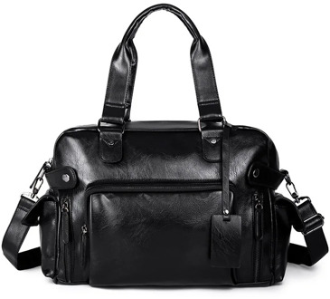 PU Leather Business Man Handbag Waterproof Soft Man Handbags Large Capacity Male Shoulder Bag Youth Travel Handbag for Man 2020