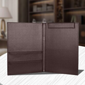 Pu Lederen A4 Schrijven Klembord Business Notepad Clip Boards Meeting Conference Document Organizer Bestand Mappen Papier Hervatten S Bruin