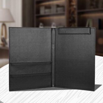 Pu Lederen A4 Schrijven Klembord Business Notepad Clip Boards Meeting Conference Document Organizer Bestand Mappen Papier Hervatten S zwart