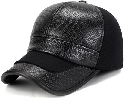 PU Lederen Baseball Cap Mannen Rusland Ushanka Bomber Hoeden Pilot Trapper trooper Hoed Winter Oorklep Mannen Sneeuw Caps gorro