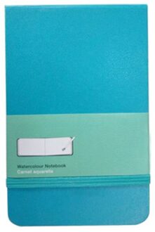 Pu Lederen Cover Aquarel Boek A6 Papier Hand Boek Handgeschilderde Schets Reizen Draagbare Schilderen Kunst Levert Lk blauw