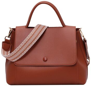 Pu Lederen Handtas Schoudertassen Grote Capaciteit Casual Tote Boodschappentas Vrouwen Handtas Portemonnees En Handtassen Bruin