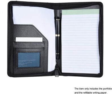 Pu Lederen Manager Map Business Draagbare Map Document Case Organizer Met Visitekaarthouder Memo Note Pad Voor Kantoor