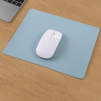 Pu Lederen Muismat Laptop Computer Bureau Mat Thuis Kantoor Waterdicht Anti-Slip Modern Toetsenbord Pad Schrijven Mat Gaming muismat blauw