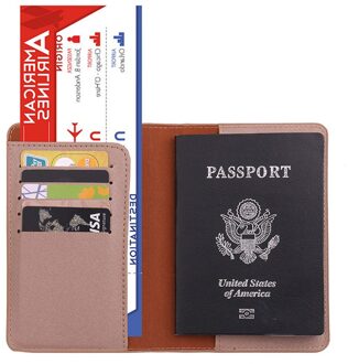 PU Lederen Paspoorthouder Reizen Accessoires Vrouwen Paspoort Cover Organizer Busines Credit Id-kaart Portemonnee khaki